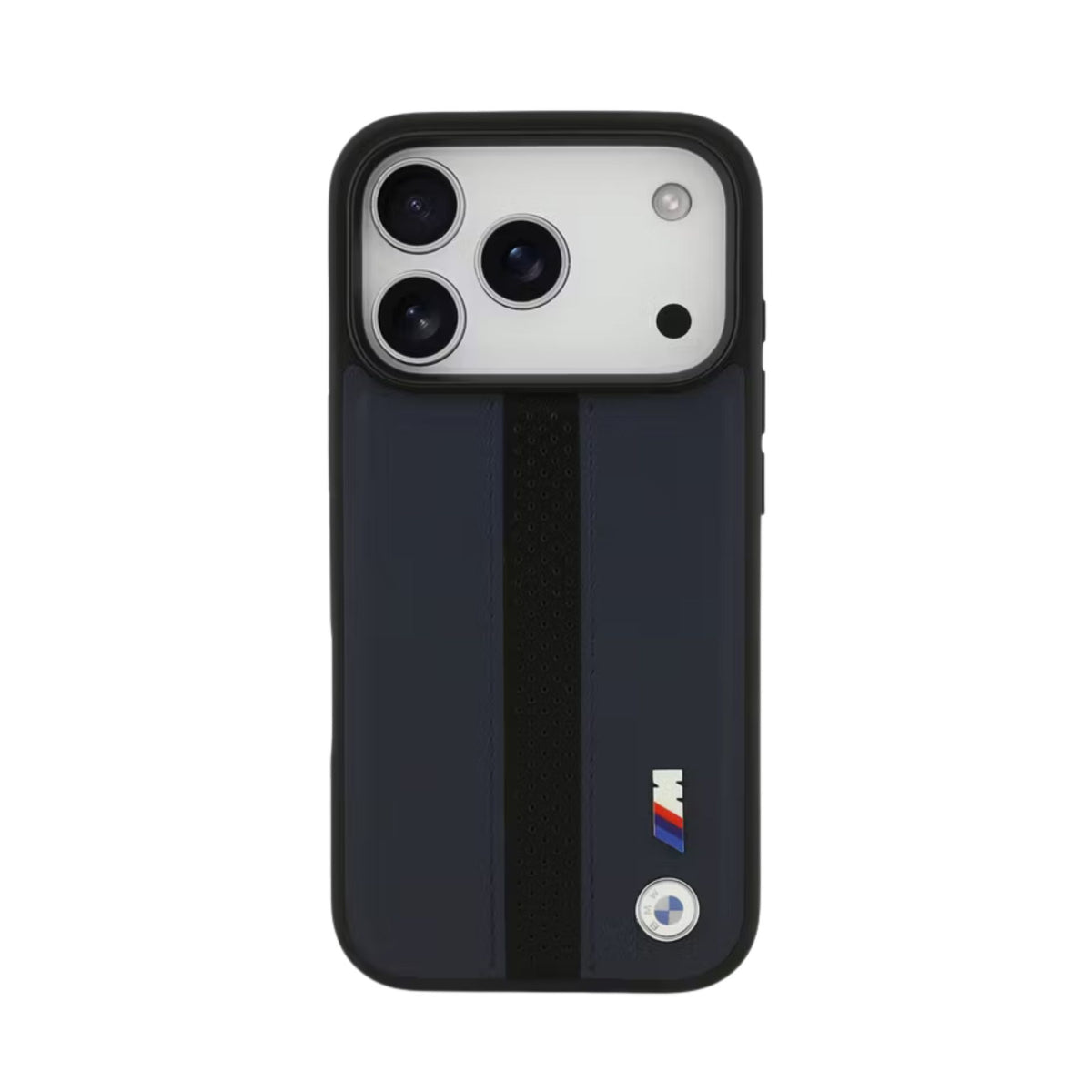 BMW M MagSafe Perforated Stripes Leather Case for iPhone 17 / 18 Series