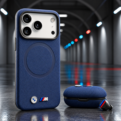 BMW M MagSafe Perforated Stripes Leather Case for iPhone 17 / 18 Series