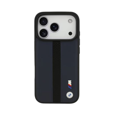 BMW M MagSafe Perforated Stripes Leather Case for iPhone 17 / 18 Series
