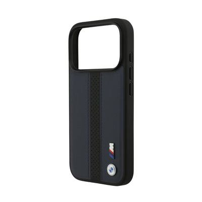 BMW M MagSafe Perforated Stripes Leather Case for iPhone 17 / 18 Series