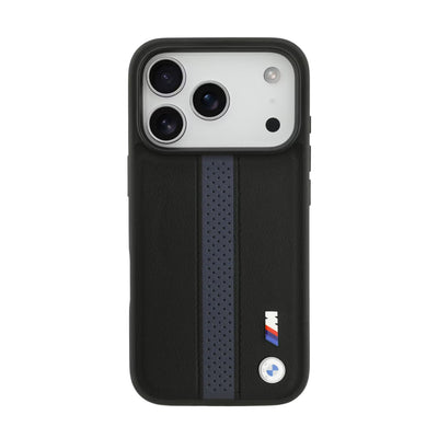 BMW M MagSafe Perforated Stripes Leather Case for iPhone 17 / 18 Series