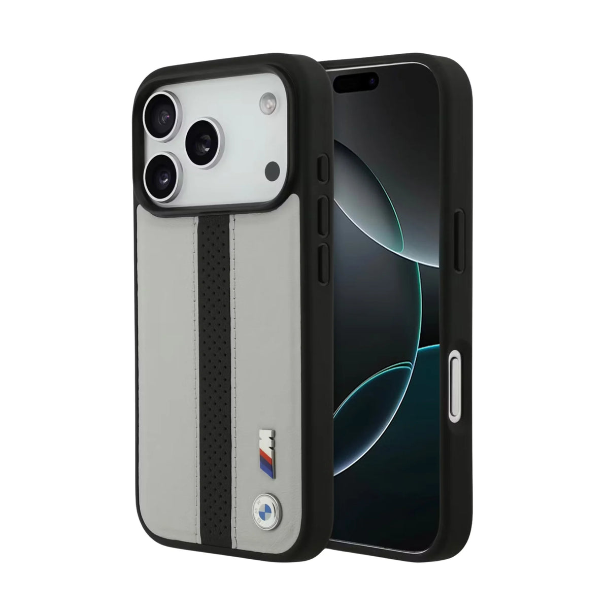 BMW M MagSafe Perforated Stripes Leather Case for iPhone 17 / 18 Series