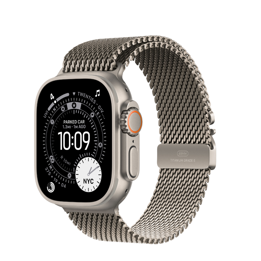 Apple Watch Ultra 3 — Natural Titanium + Milanese Loop